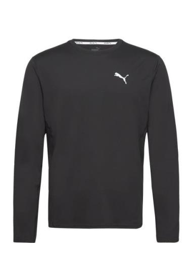 Run Cloudspun Ls Tee Sport T-shirts Long-sleeved Black PUMA