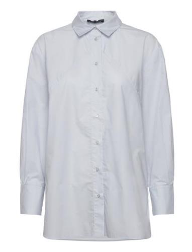 Lr-Bradie Tops Shirts Long-sleeved Blue Levete Room
