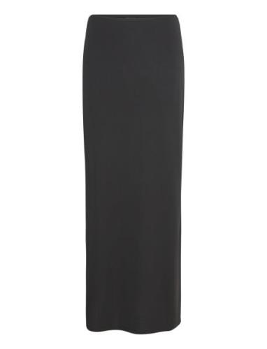 Low Waist Maxi Skirt Lång Kjol Black Gina Tricot