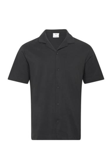 Mango Short Sleeved Cotton Shirt Marinblå