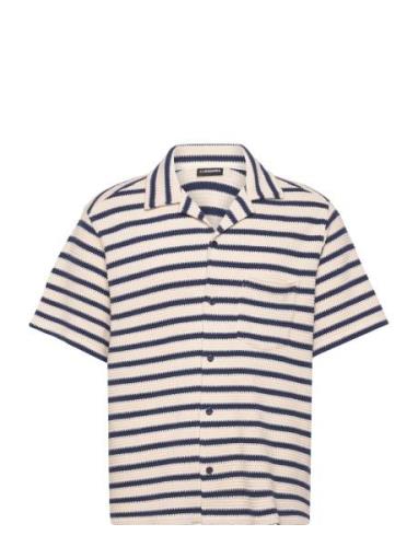 J. Lindeberg Tiro Resort Stripe Shirt Beige