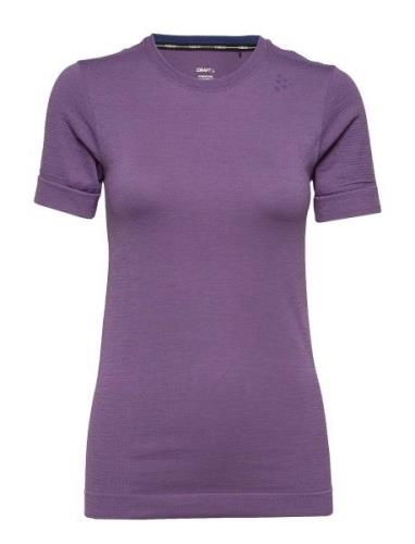 Fuseknit Comfort Rn Ss W Sport T-shirts & Tops Short-sleeved Purple Cr...