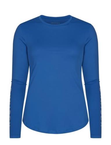 Team Logo Long Sleeve Sport T-shirts & Tops Long-sleeved Blue Röhnisch