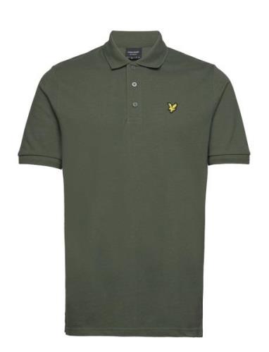 Textured Tipped Polo Shirt Tops Polos Short-sleeved Green Lyle & Scott
