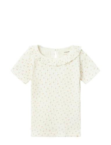 Nmfhulla Ss Slim Top Lil Tops T-shirts Short-sleeved Cream Lil'Atelier