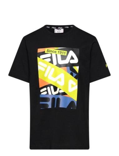 Legde Graphic Tee Sport T-shirts Short-sleeved Black FILA