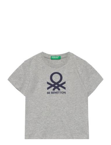 T-Shirt Tops T-shirts Short-sleeved Grey United Colors Of Benetton