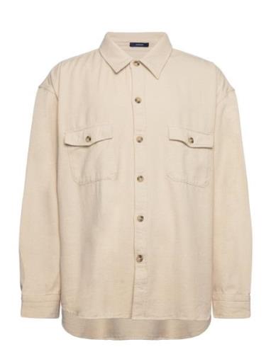 GANT Heavy Twill Overshirt Beige