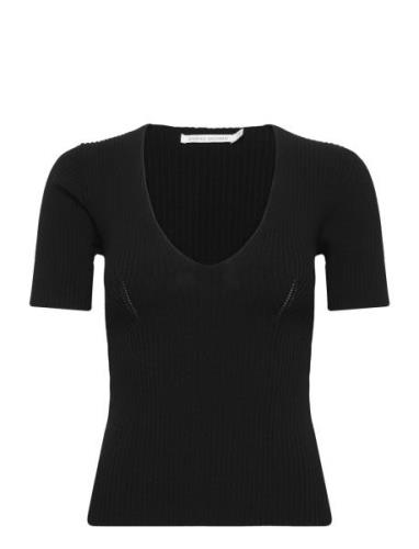 Fabia - Contour Knit Short Slv. Top Tops T-shirts & Tops Short-sleeved...