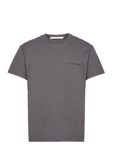 Institutional Tee Tops T-shirts Short-sleeved Grey Calvin Klein Jeans