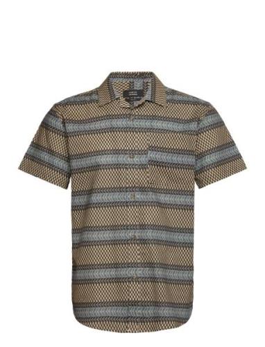 Bowling Anton Cotton Linen Shirt S/ Tops Shirts Short-sleeved Green Cl...