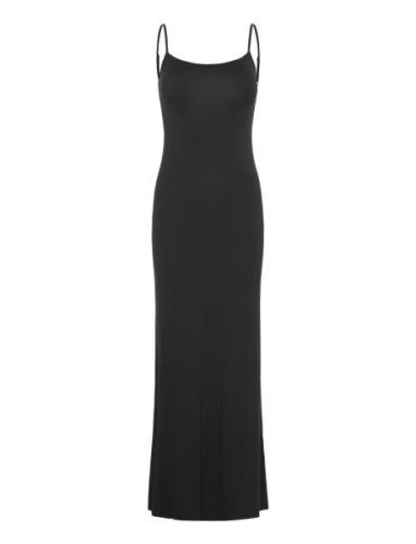 Maxi Slip Dress Maxiklänning Festklänning Black Gina Tricot
