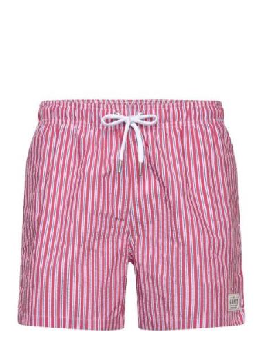 Seersucker Swim Shorts Badshorts Red GANT