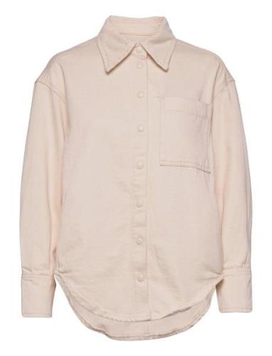 Nolan Denim Shirt Tops Shirts Long-sleeved Pink NORR