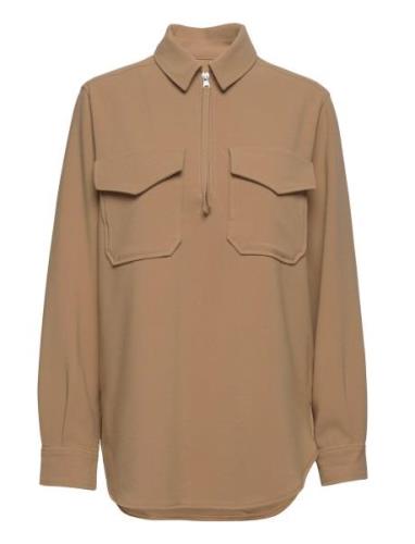 Ficaria Blouse Tops Blouses Long-sleeved Beige Second Female