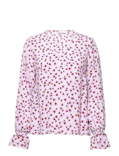 Esmekb Blouse Tops Blouses Long-sleeved Multi/patterned Karen By Simon...