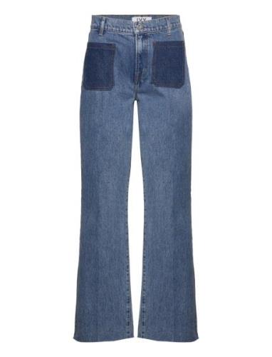 Mia 70'S Combi Jeans Wash Heavenly Bottoms Jeans Wide Blue IVY Copenha...