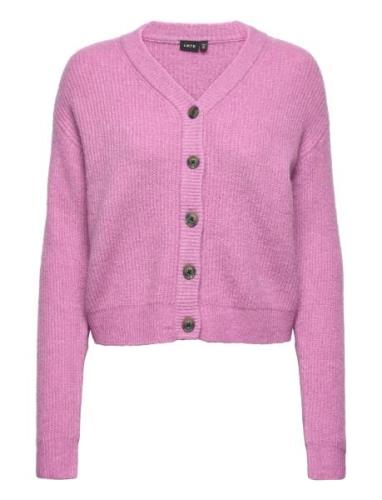 Nlfnollen Knit Short Cardigan Tops Knitwear Cardigans Pink LMTD