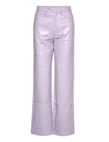 Rotie Pants Bottoms Trousers Leather Leggings-Byxor Purple ROTATE Birg...