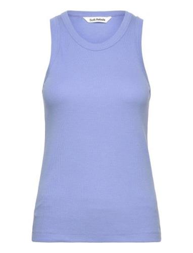 Sradelynn Tank Top Gots Tops T-shirts & Tops Sleeveless Blue Soft Rebe...