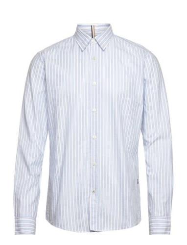 S-Roan-Kent-C1-233 Tops Shirts Casual Blue BOSS