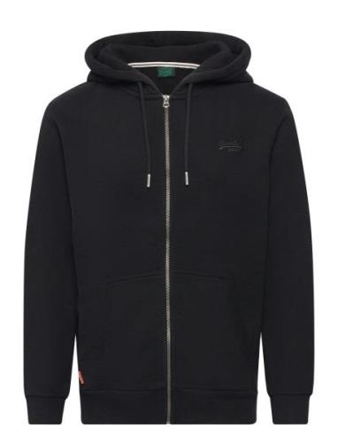 Superdry Essential Logo Zip Hoodie Svart