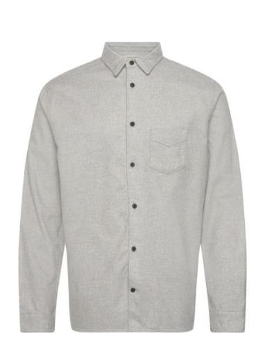 Arden Ls Shirt Tops Shirts Casual Grey AllSaints