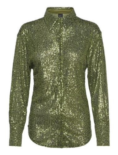 Gina Tricot Yvette Sequins Shirt Grön