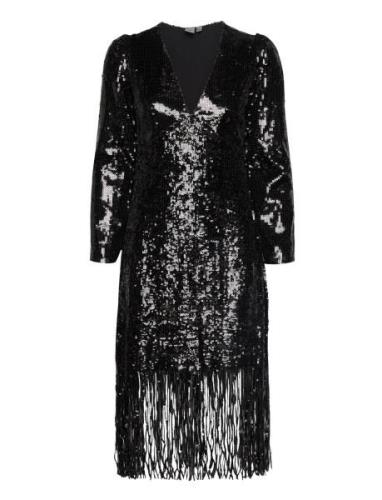 YAS Yasflapper 7/8 Sequin Dress - Show Svart