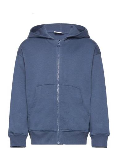 Sweater Hoodie W Zip Tops Sweat-shirts & Hoodies Hoodies Navy Lindex