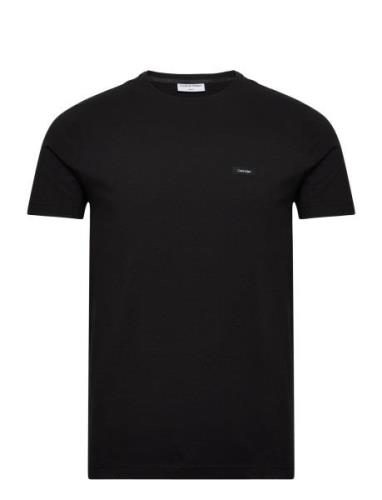 Stretch Slim Fit T-Shirt Tops T-shirts Short-sleeved Black Calvin Klei...