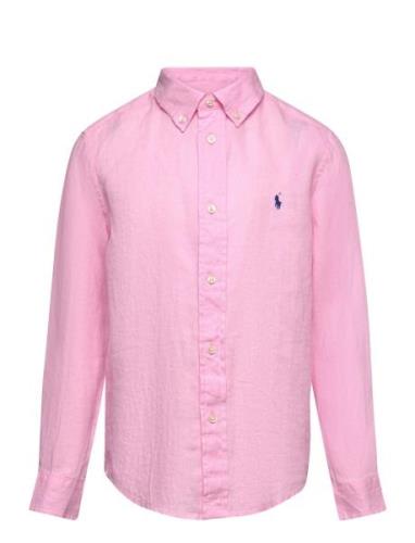 Ralph Lauren Kids Linen Shirt Rosa