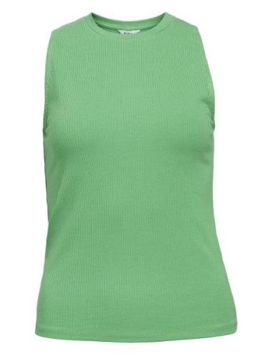 Objjamie S/L Tank Top Noos Tops T-shirts & Tops Sleeveless Green Objec...