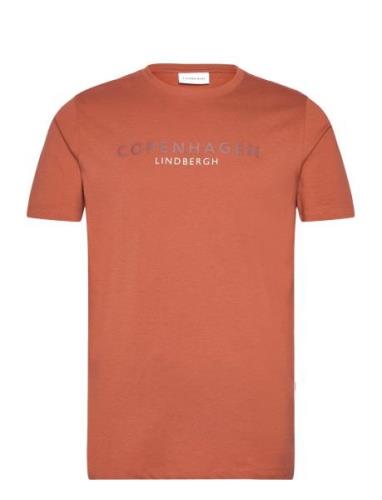 Lindbergh Copenhagen Print Tee S/S Orange