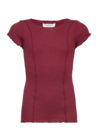 Cotton T-Shirt Tops T-shirts Short-sleeved Red Rosemunde Kids