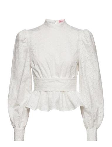 Selina Tops Blouses Long-sleeved White Custommade
