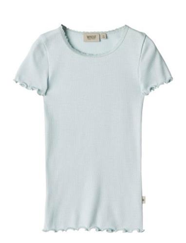 Wheat Rib T-Shirt S/S Katie Blå