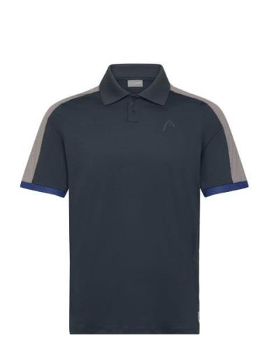 Head Play Tech Polo Shirt Men Marinblå