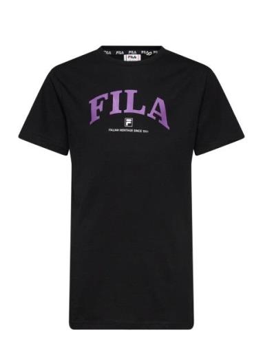 Lathen Graphic Tee Dress Sport T-shirts Short-sleeved Black FILA