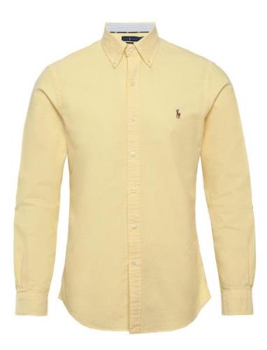 Slim Fit Oxford Shirt Tops Shirts Casual Yellow Polo Ralph Lauren