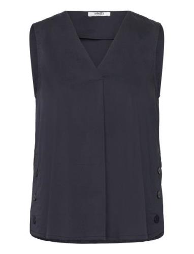 Delorak-M Tops Blouses Sleeveless Blue MbyM