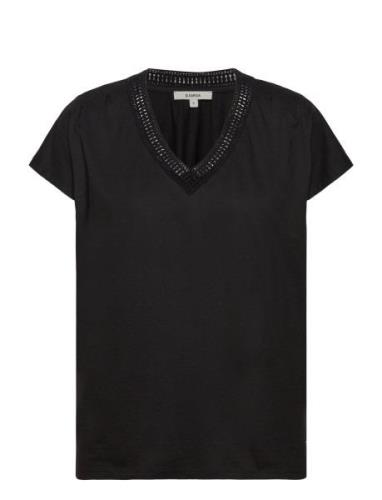 Ladies T-Shirt Ss Tops T-shirts & Tops Short-sleeved Black Garcia