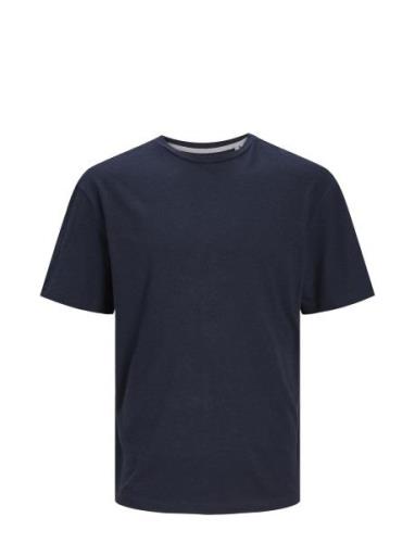 Jack & J S Jprcc Soft Linen Blend Ss Tee Blå