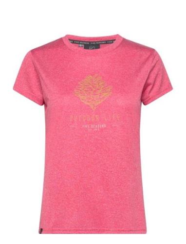 Pinec Top W Sport T-shirts & Tops Short-sleeved Pink Five Seasons