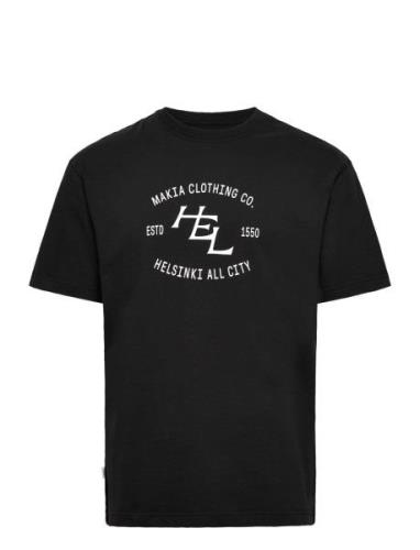 All City T-Shirt Tops T-shirts Short-sleeved Black Makia