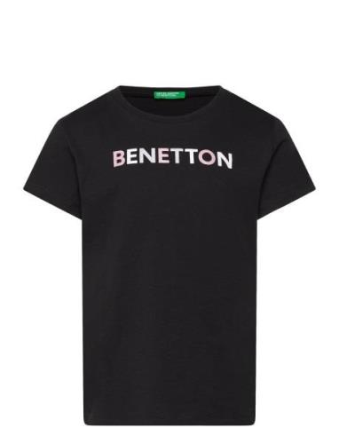 T-Shirt Tops T-shirts Short-sleeved Black United Colors Of Benetton