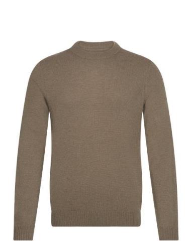 Jack & J S Jprcclambswool Knit Crew Neck Ln Khaki Green