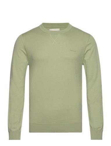 GANT Fine Cotton C-Neck Grön