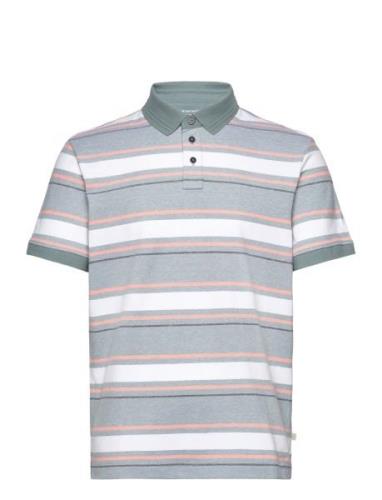 Striped Polo Tops Polos Short-sleeved Blue Tom Tailor