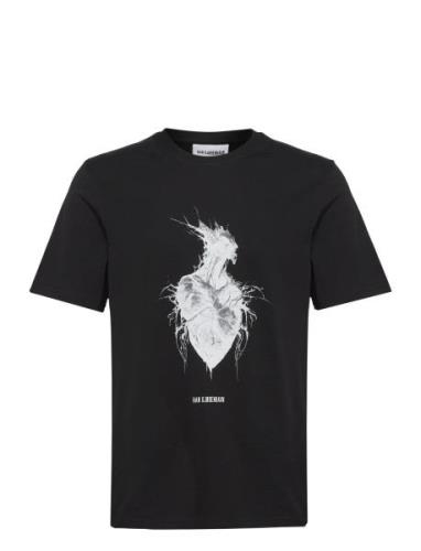 Heart Monster Regular Tee S/S Designers T-shirts Short-sleeved Black H...